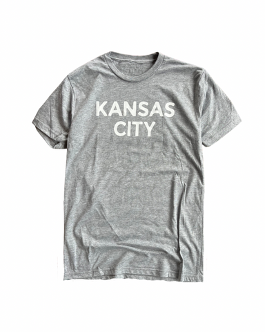 SIMPLE KANSAS CITY T-SHIRT - GREY/WHITE Bellboy Apparel