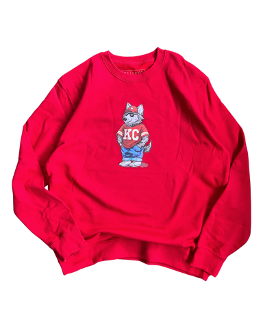 GAMEDAY WOLF SWEATSHIRT - RED Bellboy Apparel