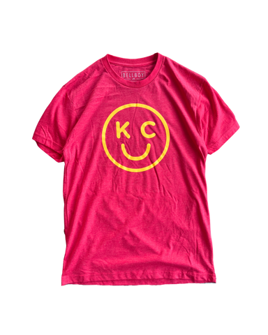 KC SMILEY T-SHIRT - RED Bellboy Apparel