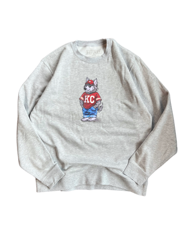 GAMEDAY WOLF SWEATSHIRT - HEATHER GREY Bellboy Apparel