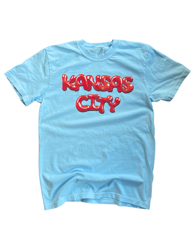 BUBBLE KANSAS CITY T-SHIRT - BLUE/RED Bellboy Apparel