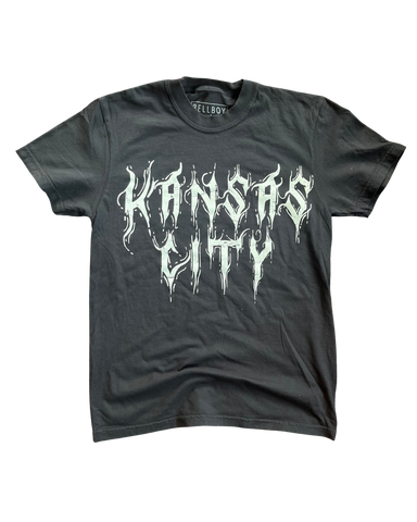 HEAVY METAL KANSAS CITY T-SHIRT - BLACK/IVORY Bellboy Apparel