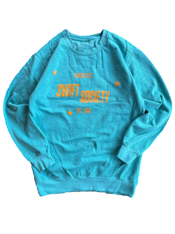 KC SHOWGIRL SWIFT SOCIETY SWEATSHIRT- SEAFOAM Bellboy Apparel