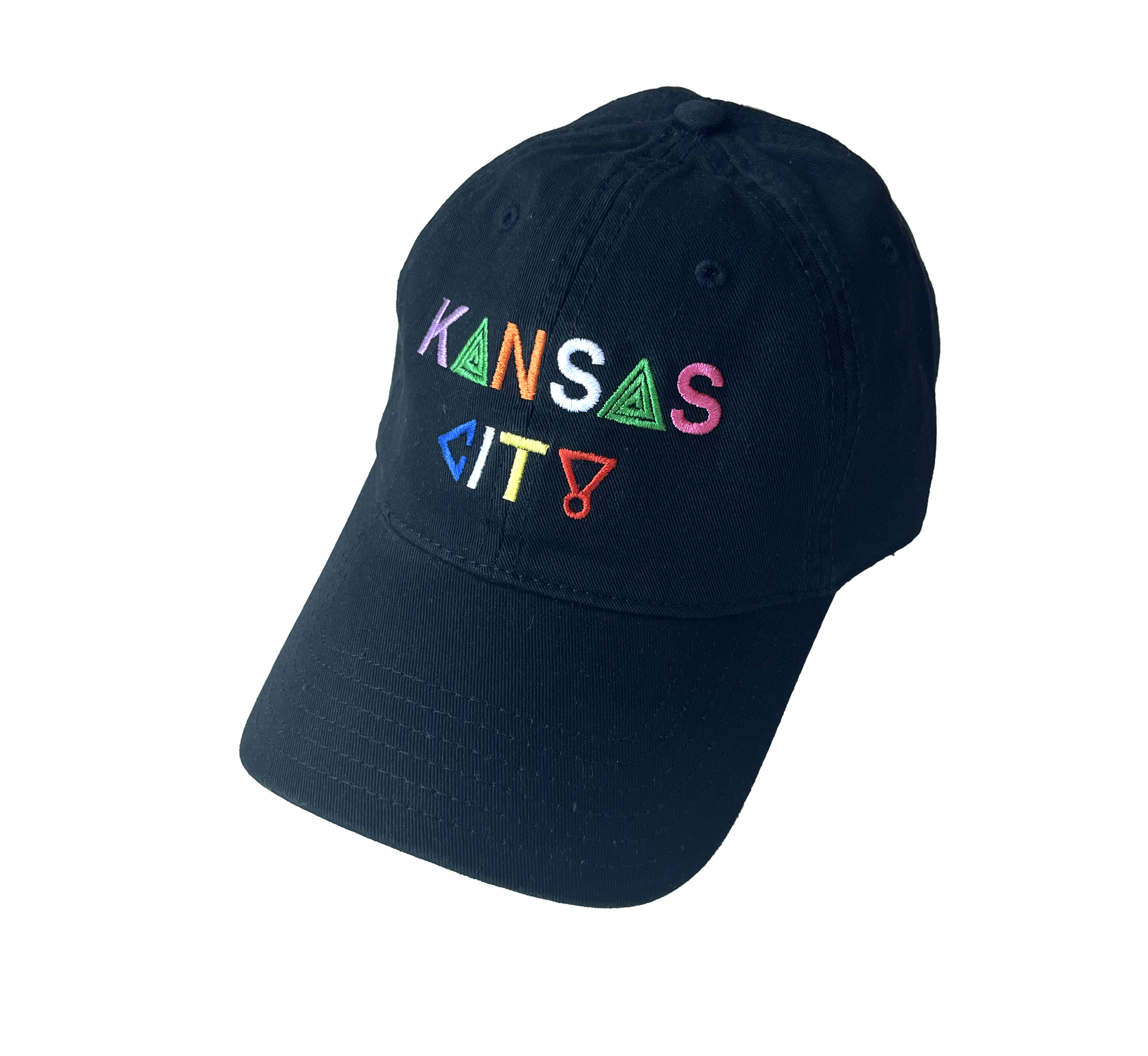 KANSAS CITY EMBROIDERED DAD HAT - BLACK – Bellboy Apparel